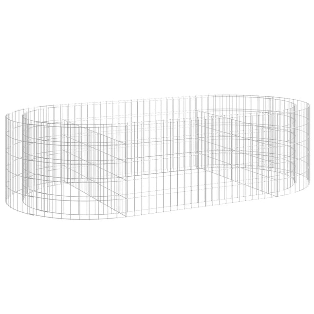 gabion-højbed 200x100x50 cm galvaniseret jern