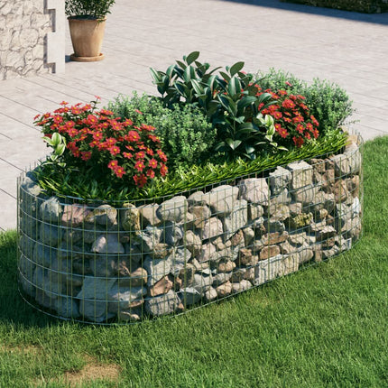 gabion-højbed 200x100x50 cm galvaniseret jern