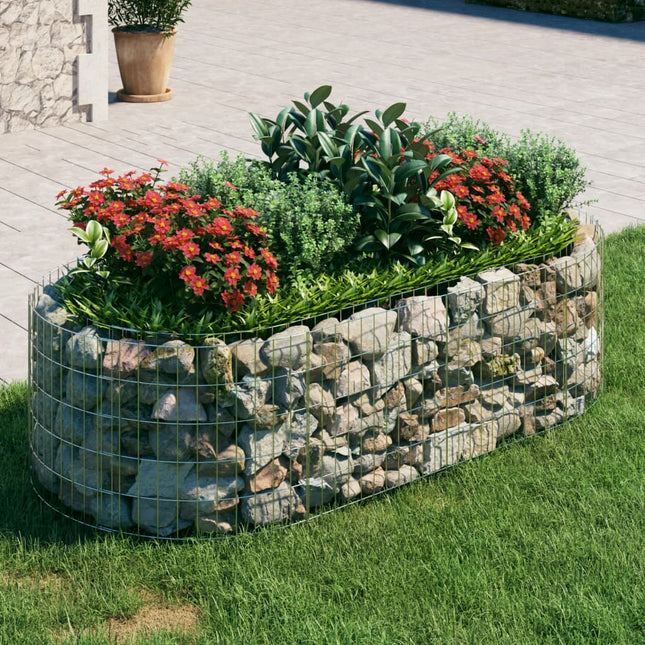 gabion-højbed 200x100x50 cm galvaniseret jern