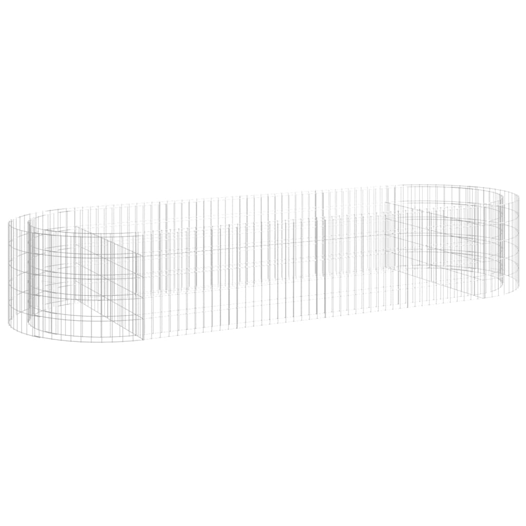 gabion-højbed 300x100x50 cm galvaniseret jern