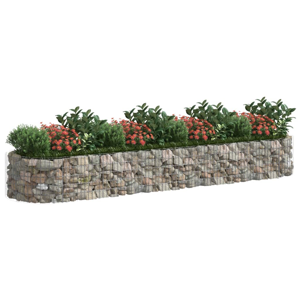 gabion-højbed 400x100x50 cm galvaniseret jern