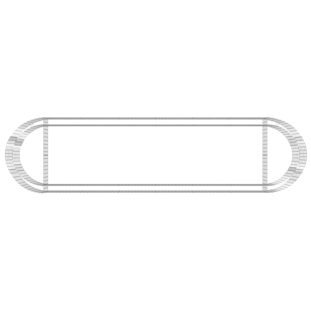 gabion-højbed 400x100x50 cm galvaniseret jern