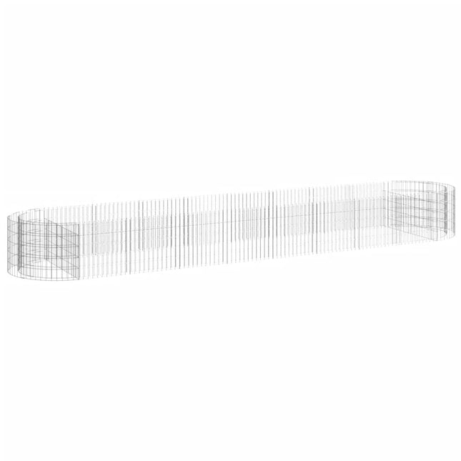 gabion-højbed 500x100x50 cm galvaniseret jern