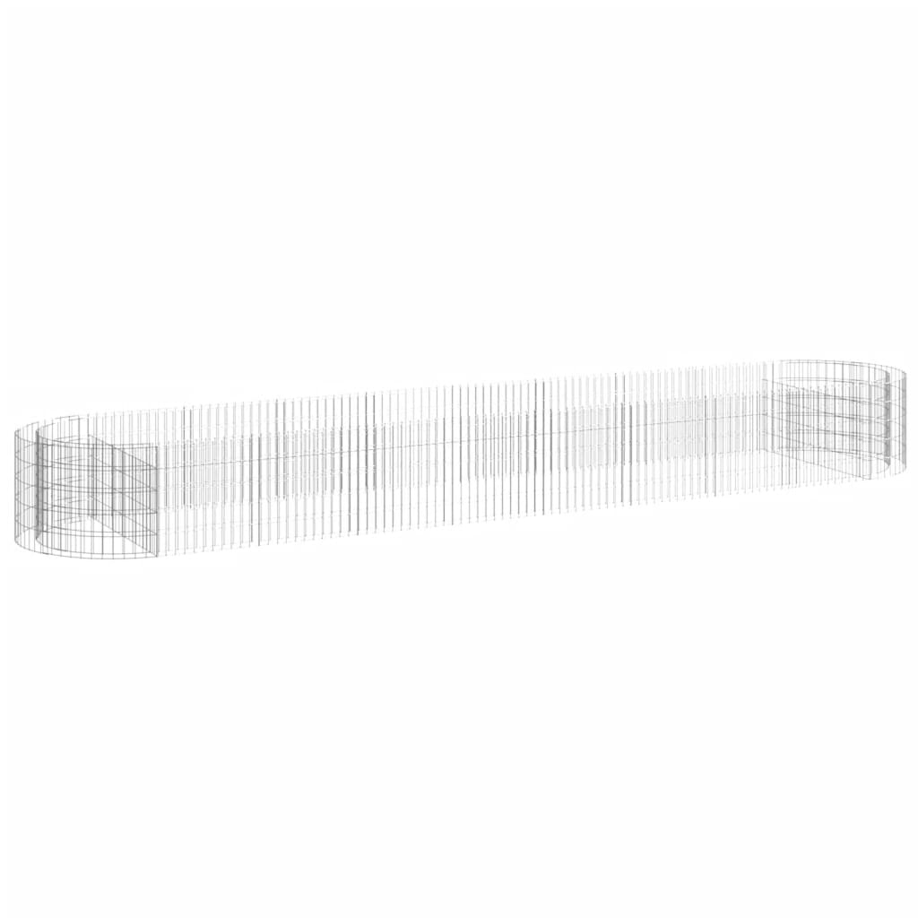 gabion-højbed 500x100x50 cm galvaniseret jern