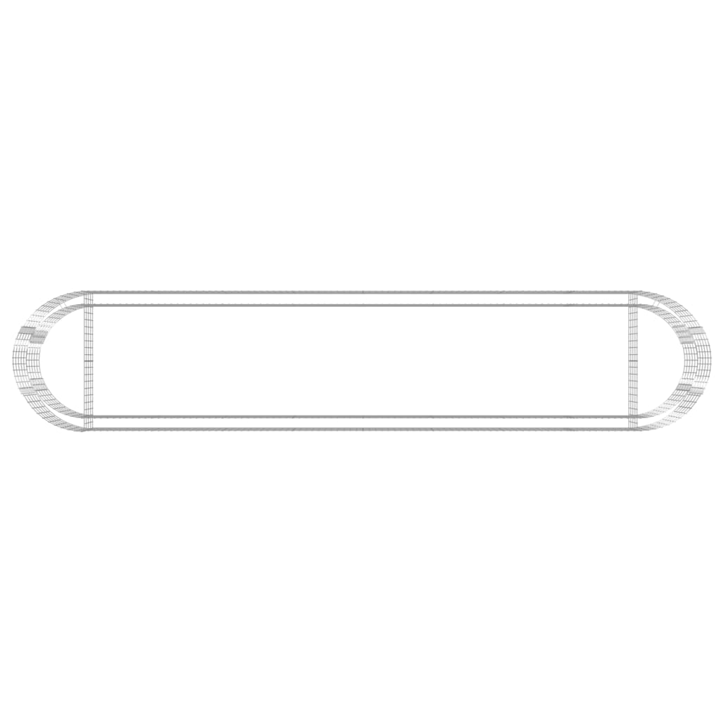 gabion-højbed 500x100x50 cm galvaniseret jern