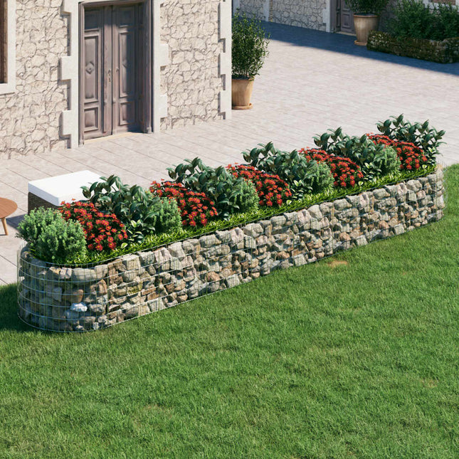 gabion-højbed 500x100x50 cm galvaniseret jern