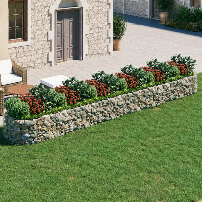 gabion-højbed 600x100x50 cm galvaniseret jern