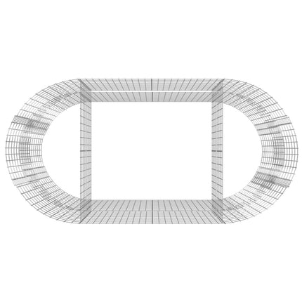 gabion-højbed 200x100x100 cm galvaniseret jern
