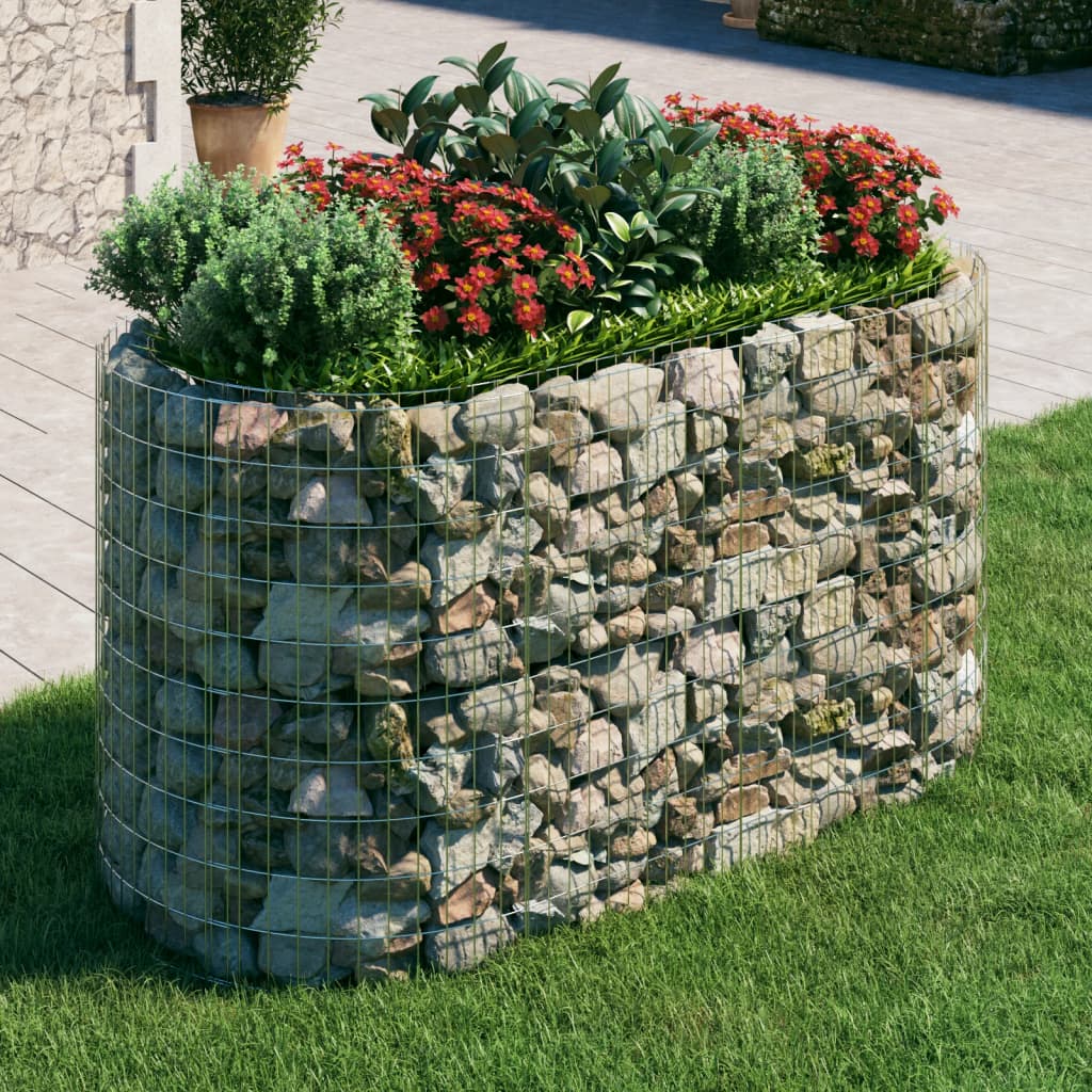 gabion-højbed 200x100x100 cm galvaniseret jern