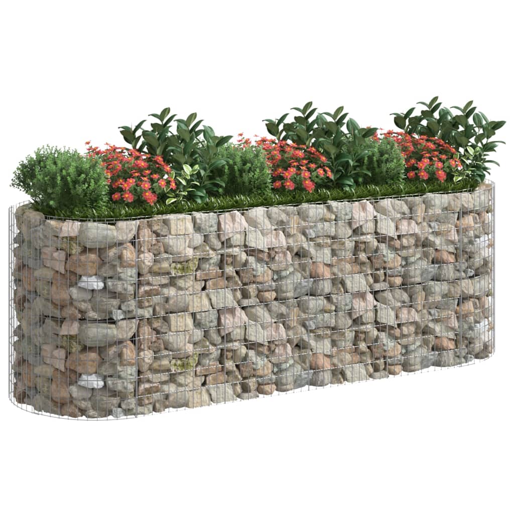 gabion-højbed 300x100x100 cm galvaniseret jern