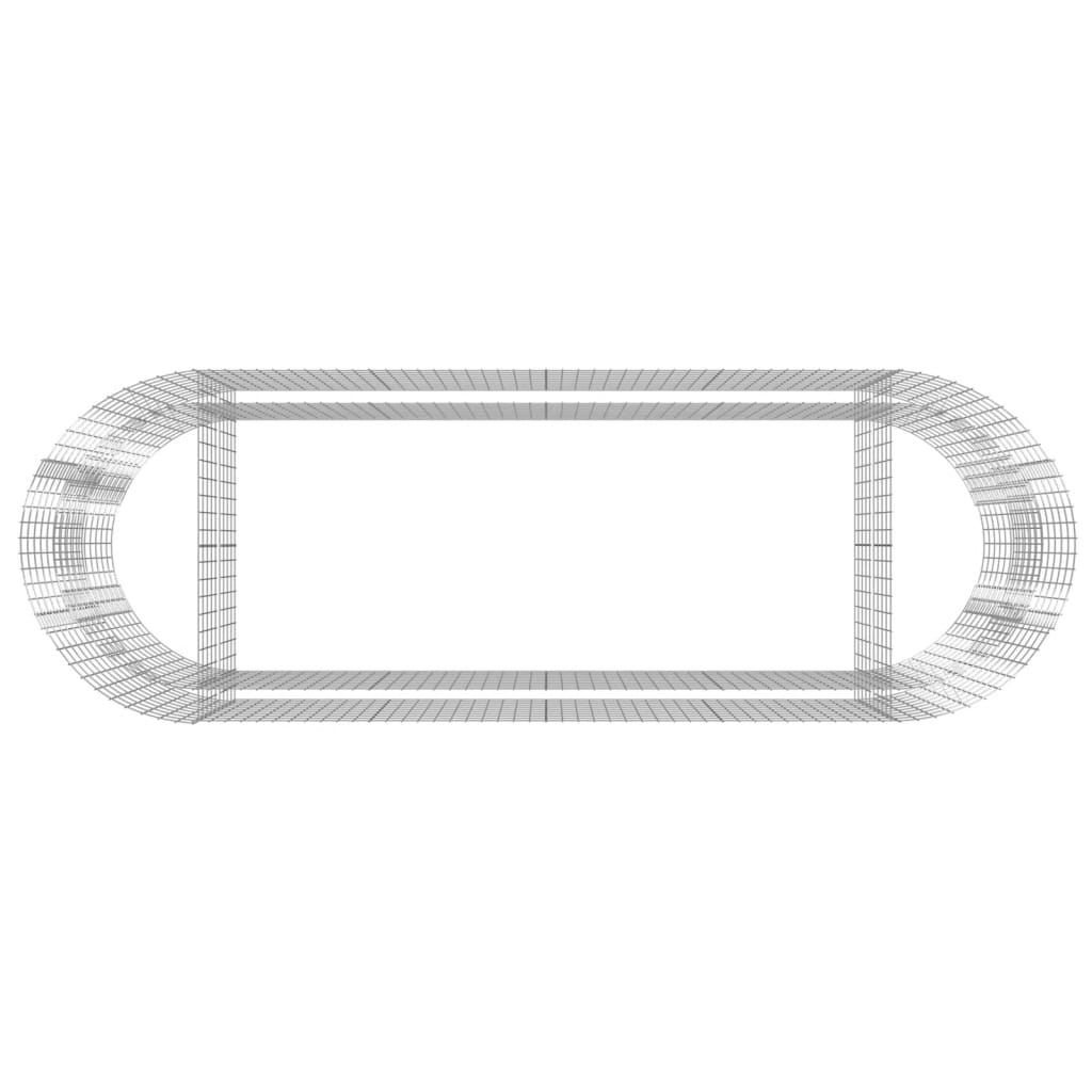 gabion-højbed 300x100x100 cm galvaniseret jern