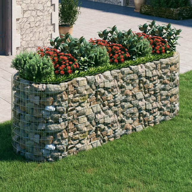 gabion-højbed 300x100x100 cm galvaniseret jern
