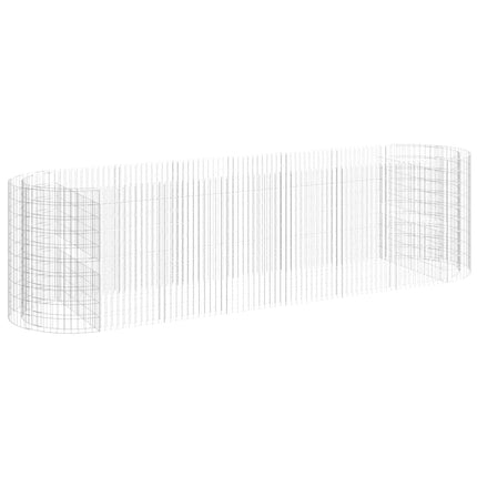 gabion-højbed 400x100x100 cm galvaniseret jern