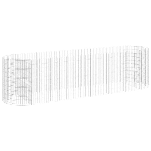 gabion-højbed 400x100x100 cm galvaniseret jern