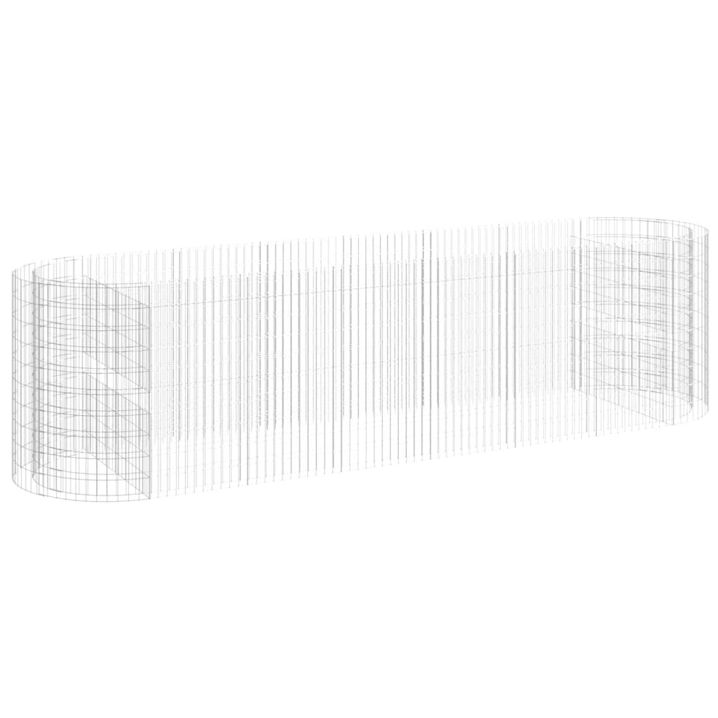 gabion-højbed 400x100x100 cm galvaniseret jern