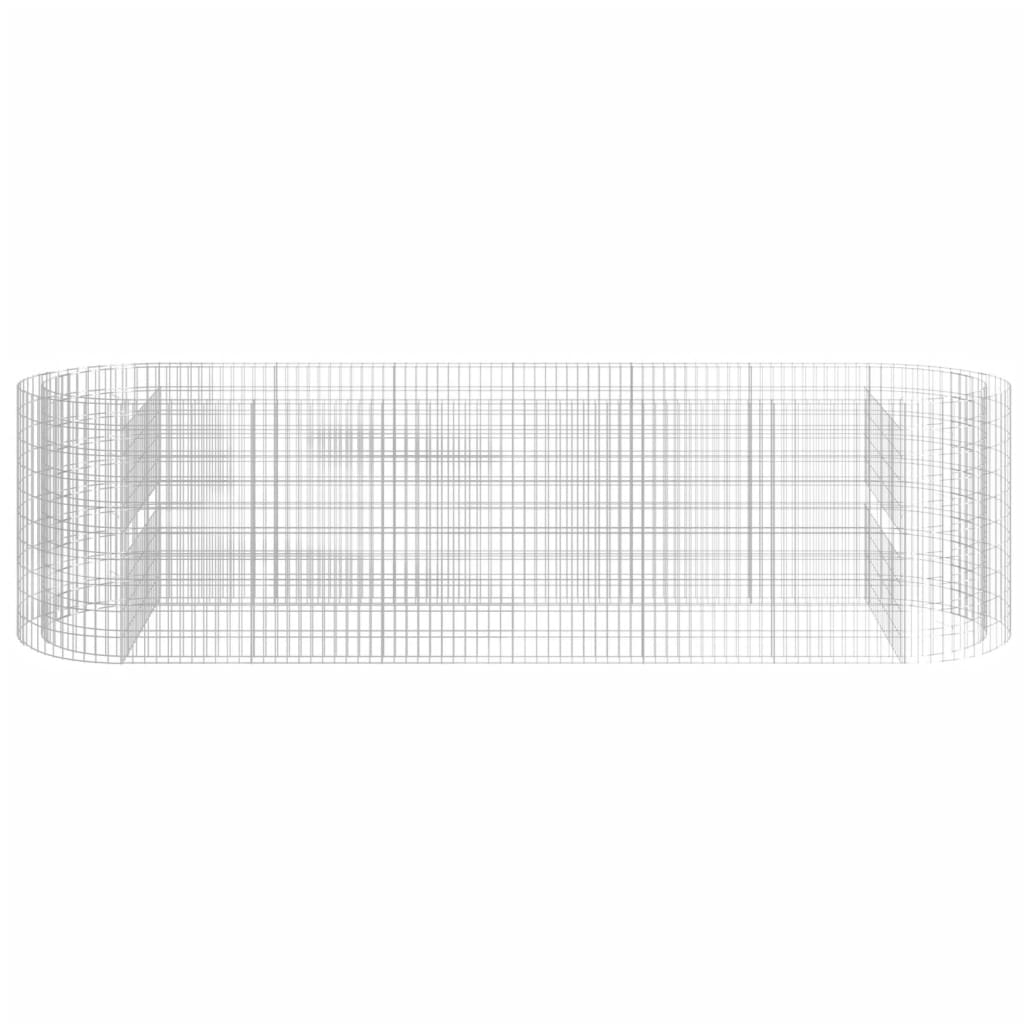 gabion-højbed 400x100x100 cm galvaniseret jern