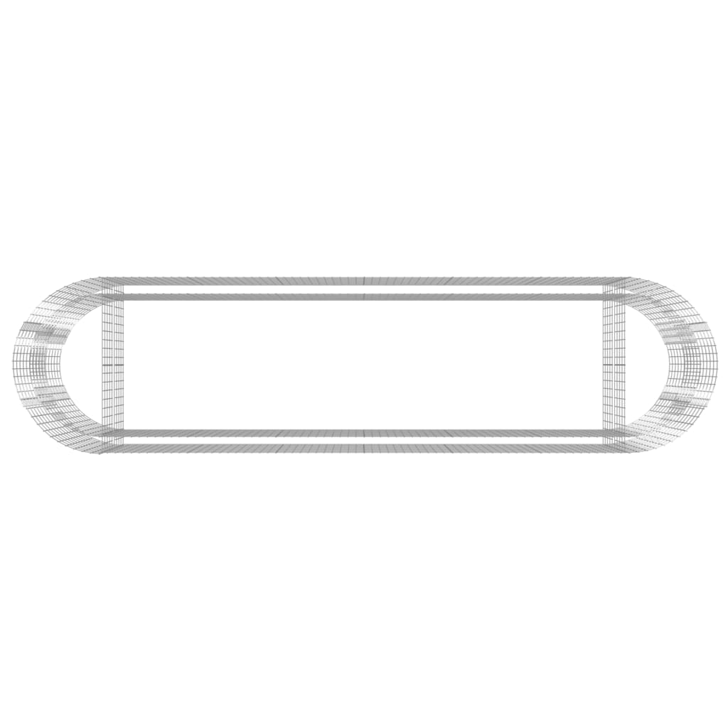 gabion-højbed 400x100x100 cm galvaniseret jern