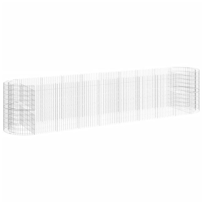 gabion-højbed 500x100x100 cm galvaniseret jern