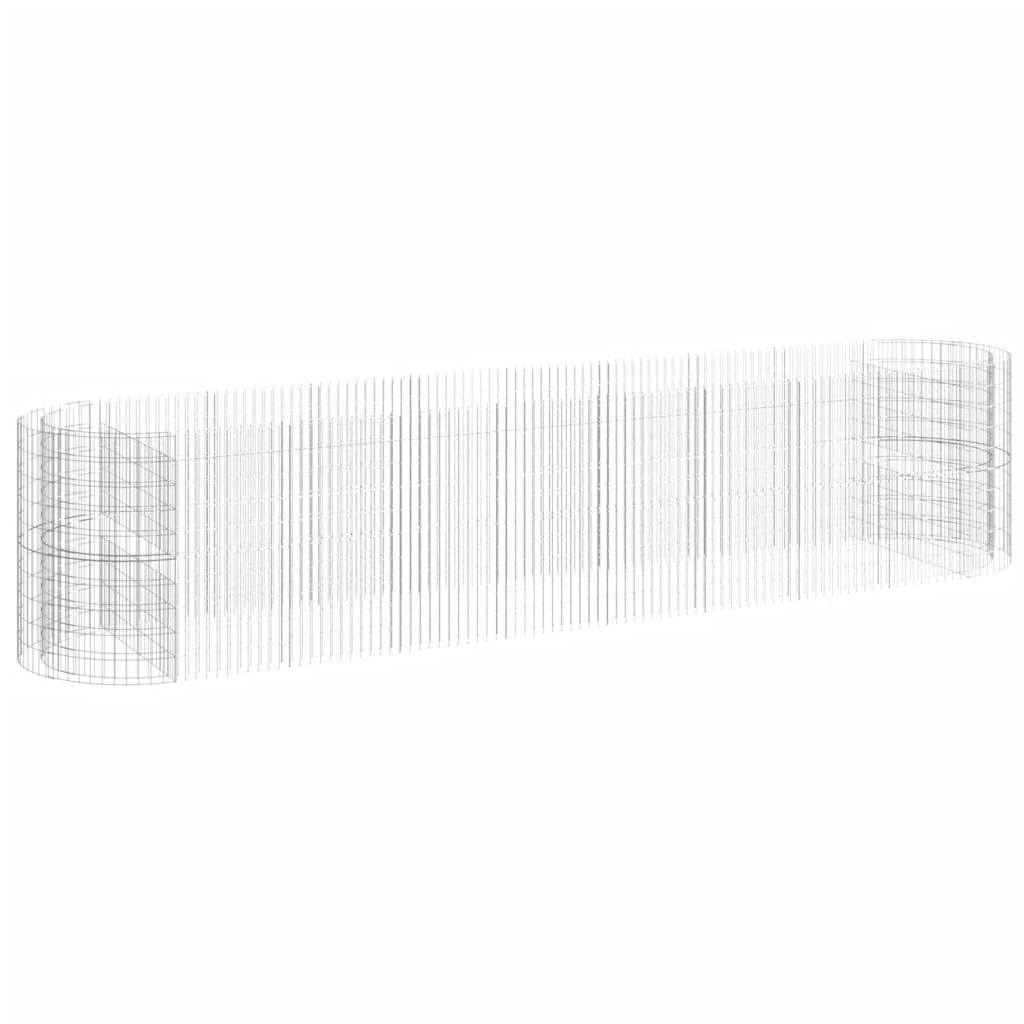 gabion-højbed 500x100x100 cm galvaniseret jern