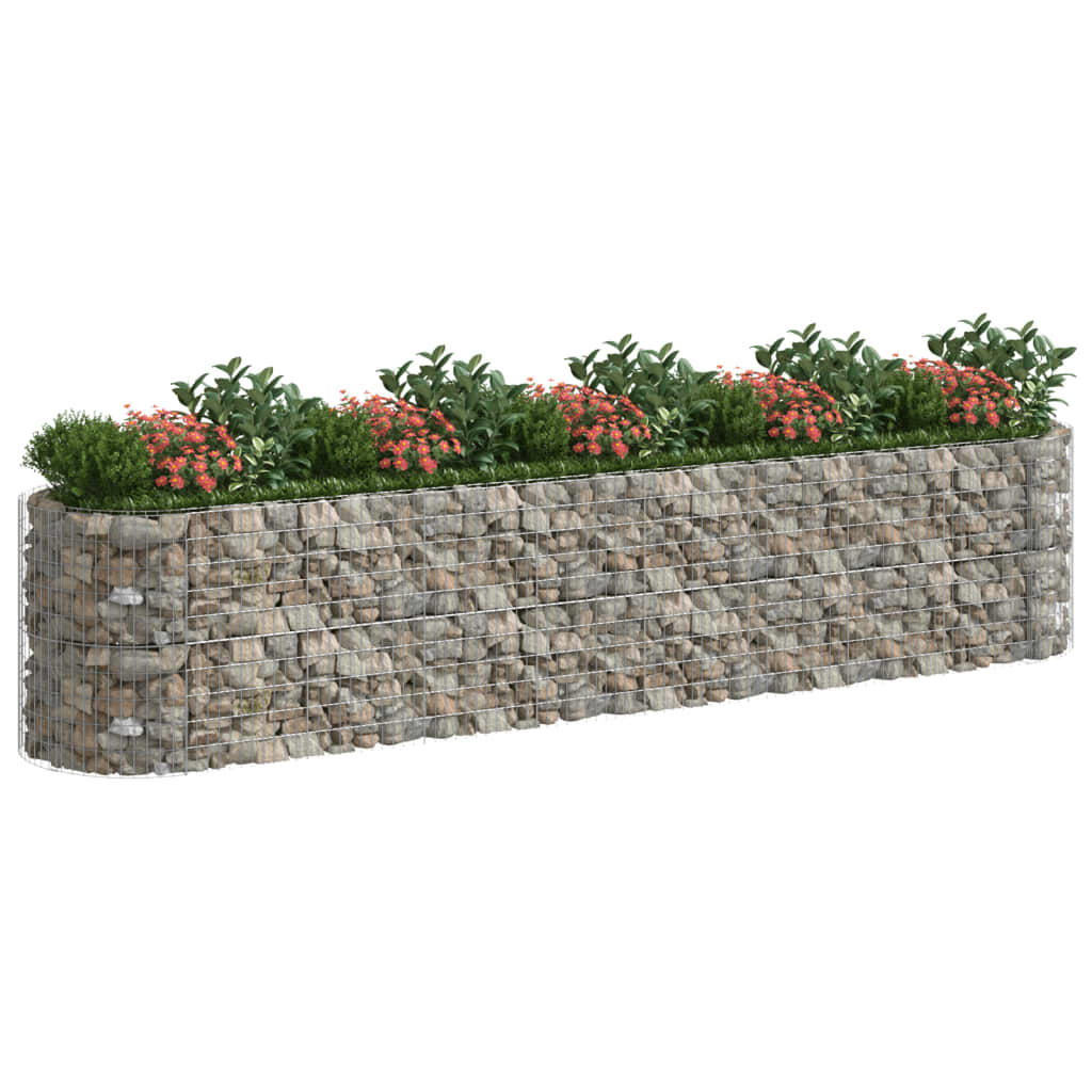 gabion-højbed 500x100x100 cm galvaniseret jern