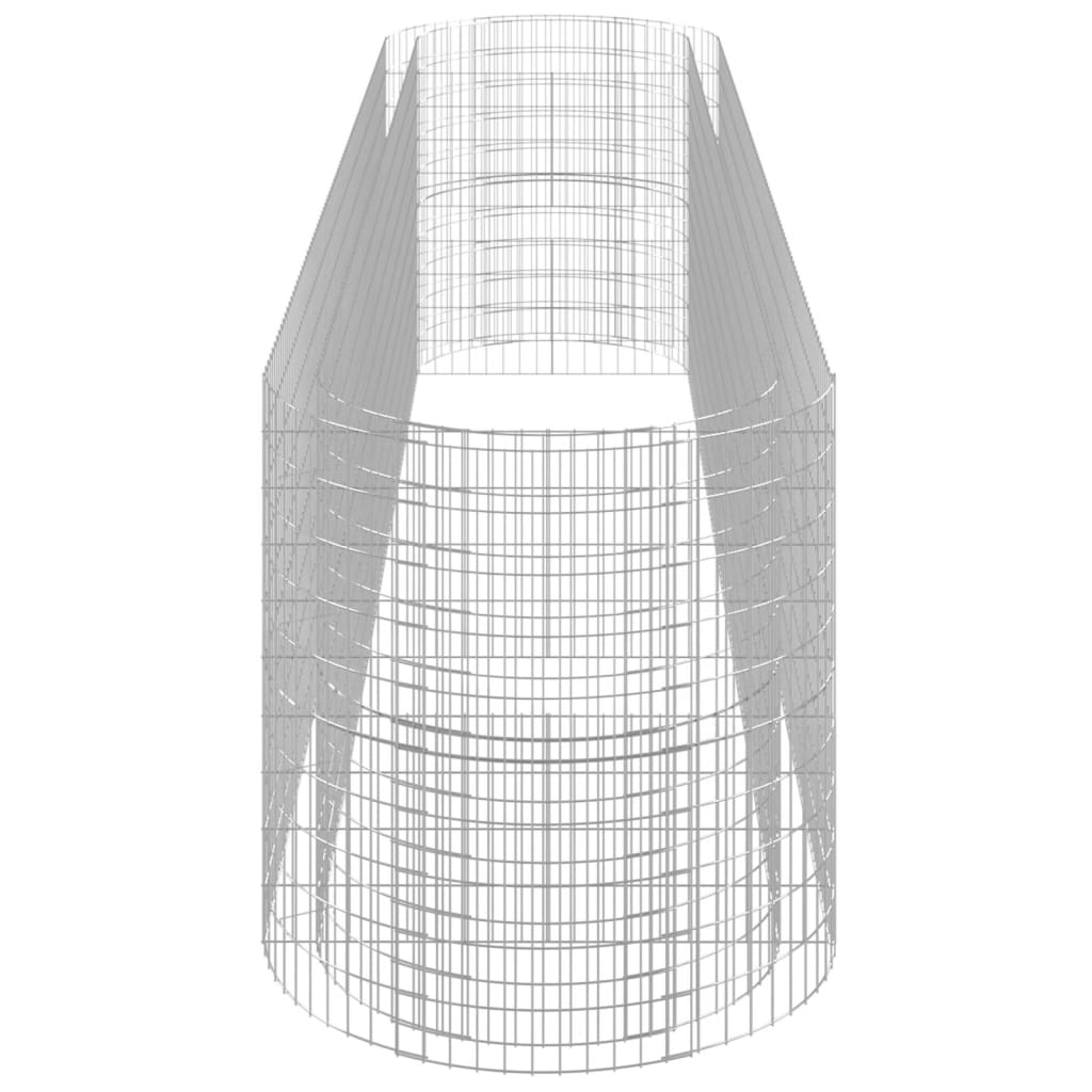 gabion-højbed 500x100x100 cm galvaniseret jern