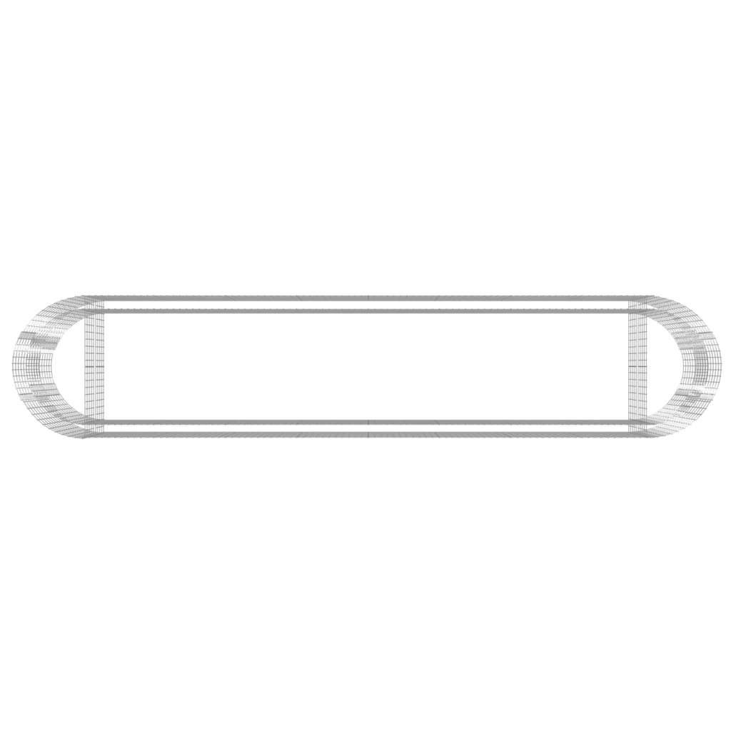 gabion-højbed 500x100x100 cm galvaniseret jern