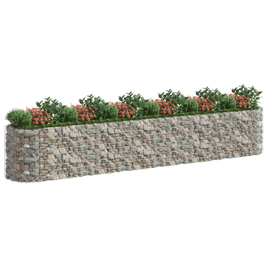 gabion-højbed 600x100x100 cm galvaniseret jern