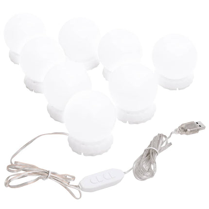 spejl med LED-lamper 40x20 cm oval glas