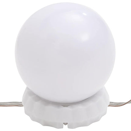spejl med LED-lamper 60x40 cm buet glas