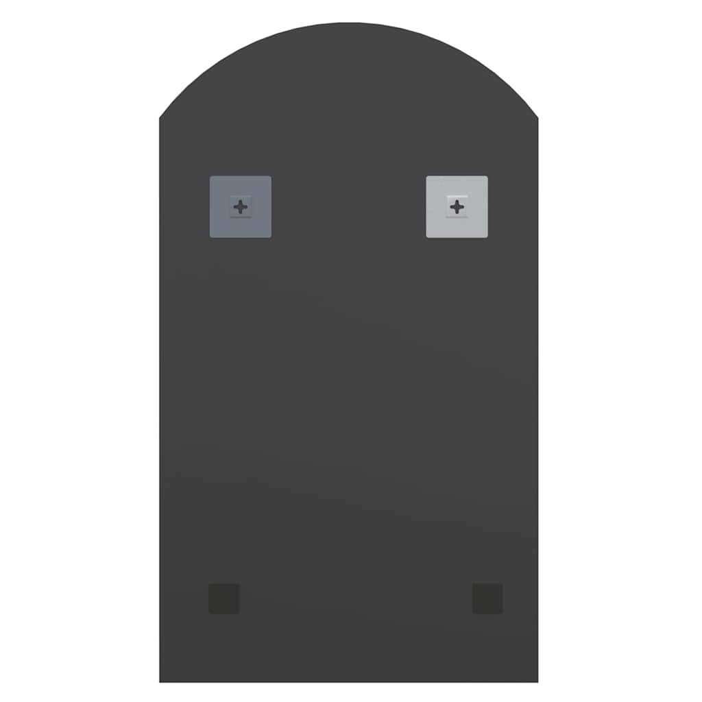 spejl med LED-lamper 70x40 cm buet glas