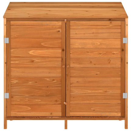 haveskur 102x52x112 cm massivt fyrretræ brun