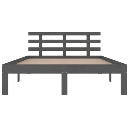 sengeramme 150x200 cm King Size massivt fyrretræ grå