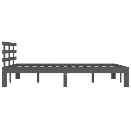 sengeramme 150x200 cm King Size massivt fyrretræ grå