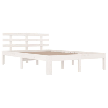 sengeramme 200x200 cm massivt træ hvid
