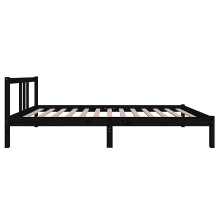 sengeramme 100x200 cm massivt træ sort