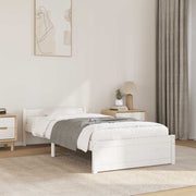 sengeramme 90x200 cm massivt træ hvid