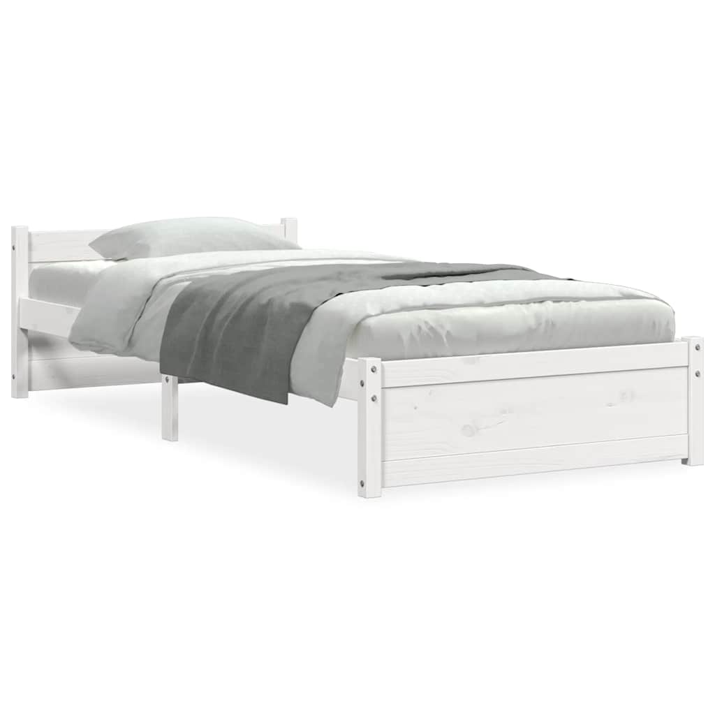 sengeramme 100x200 cm massivt træ hvid