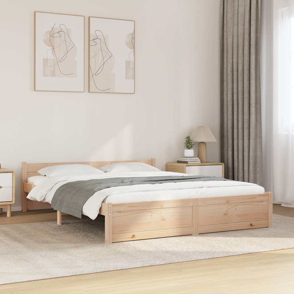 sengeramme uden madras 160x200 cm massivt træ
