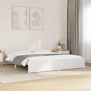 sengestel 180x200 cm Super King massivt fyrretræ hvid