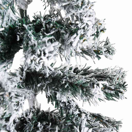 kunstigt halvt juletræ med sne 150 cm smalt