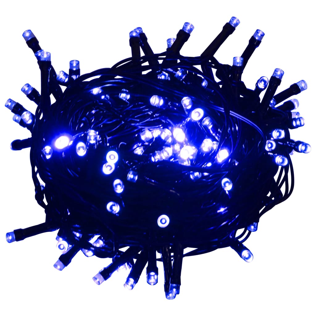 LED-lyskæde med 300 LED'er 30 m PVC blå