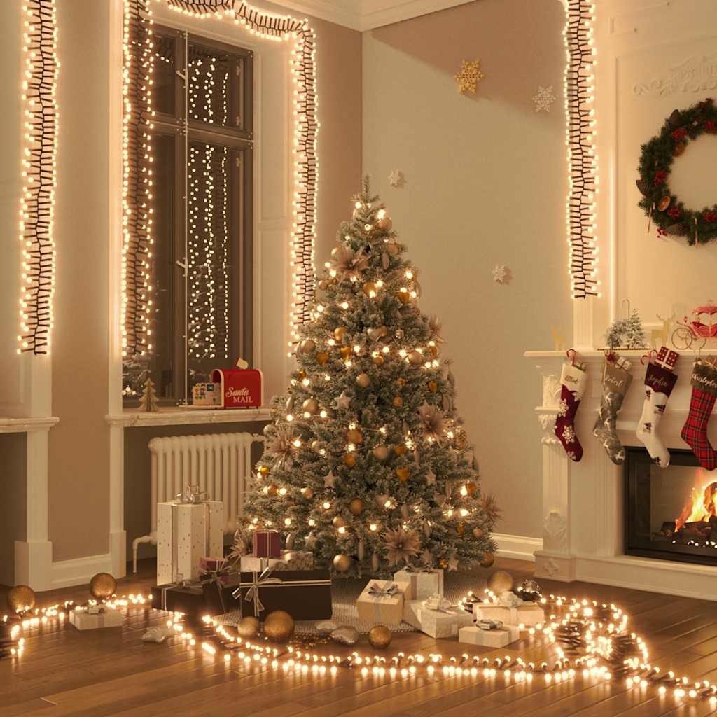 LED-lyskæde 400 LED'er 7,4 m PVC varmt hvidt lys