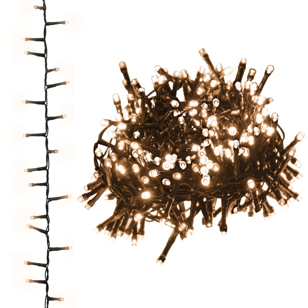 kompakt LED-lyskæde 400 LED'er 13 m PVC varmt hvidt lys