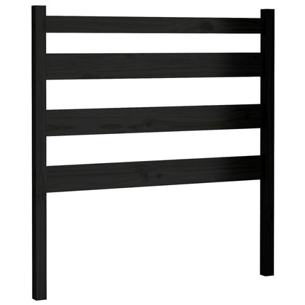 sengegærde 96x4x100 cm massivt fyrretræ sort