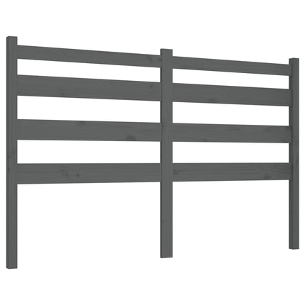 sengegærde 126x4x100 cm massivt fyrretræ grå