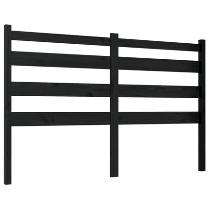 sengegærde 126x4x100 cm massivt fyrretræ sort