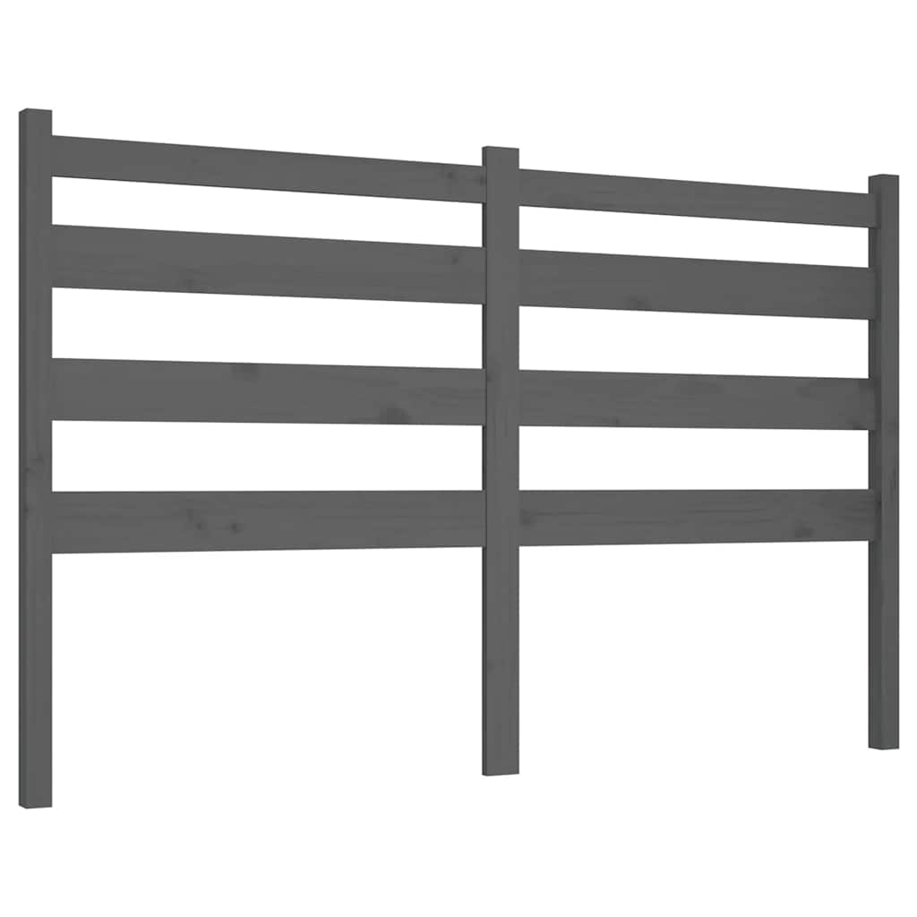 sengegærde 166x4x100 cm massivt fyrretræ grå