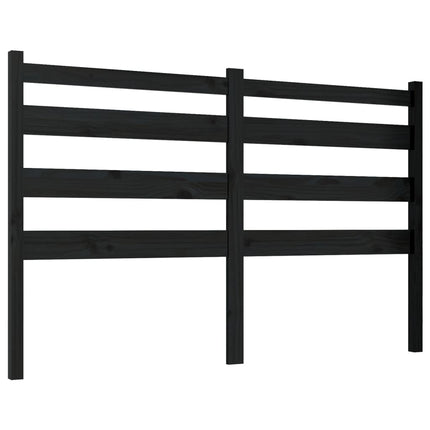 sengegærde 166x4x100 cm massivt fyrretræ sort