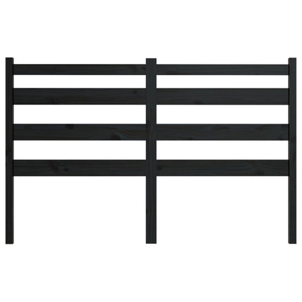 sengegærde 166x4x100 cm massivt fyrretræ sort