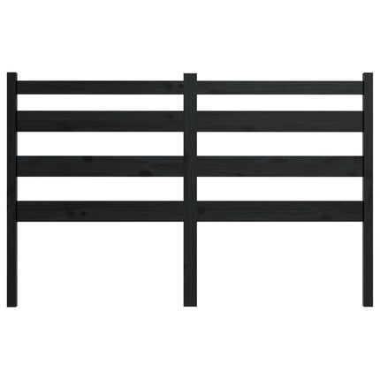 sengegærde 206x4x100 cm massivt fyrretræ sort